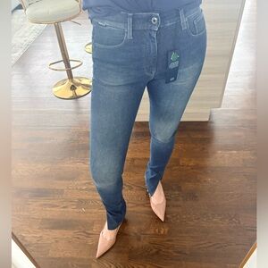 G-Star Women's Blue Straight Leg Jeans